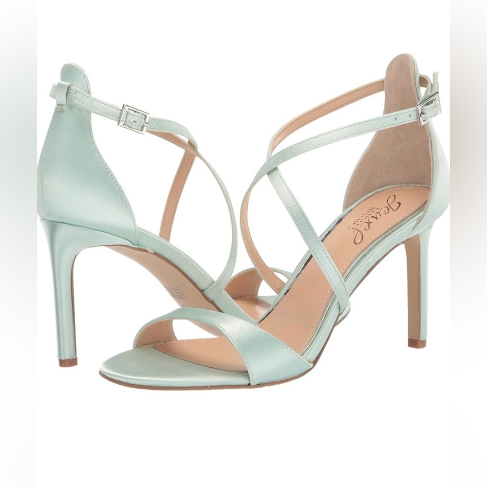 Elegant Mint Green Strappy Heels